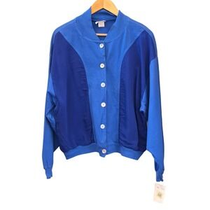 Vintage C.C. Collection Bomber Jacket Colorblock Retro 80s 90s Style Sporty